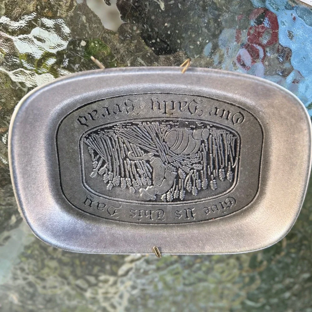 Wilton Columbia RWP Pewter Give Us This Day Our Daily Bread Tray Mount Joy PA